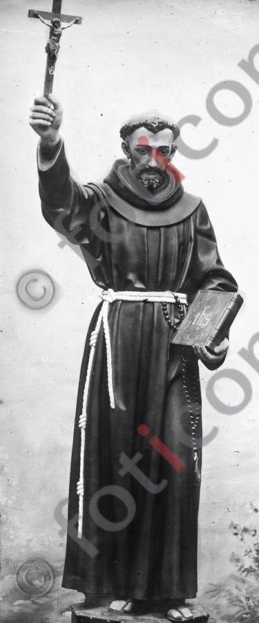Der Heilige Franziskus | Saint Francis - Foto simon-139-001-sw.jpg | foticon.de - Bilddatenbank für Motive aus Geschichte und Kultur